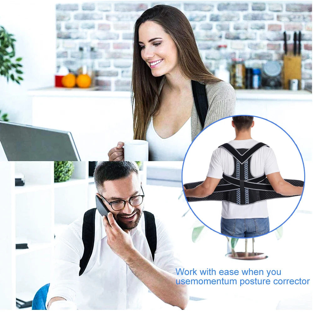 Lumbar Brace Spine Support Belt Adjustable Corset Correction Body Improve with Plate Straight Back Posture Corrector