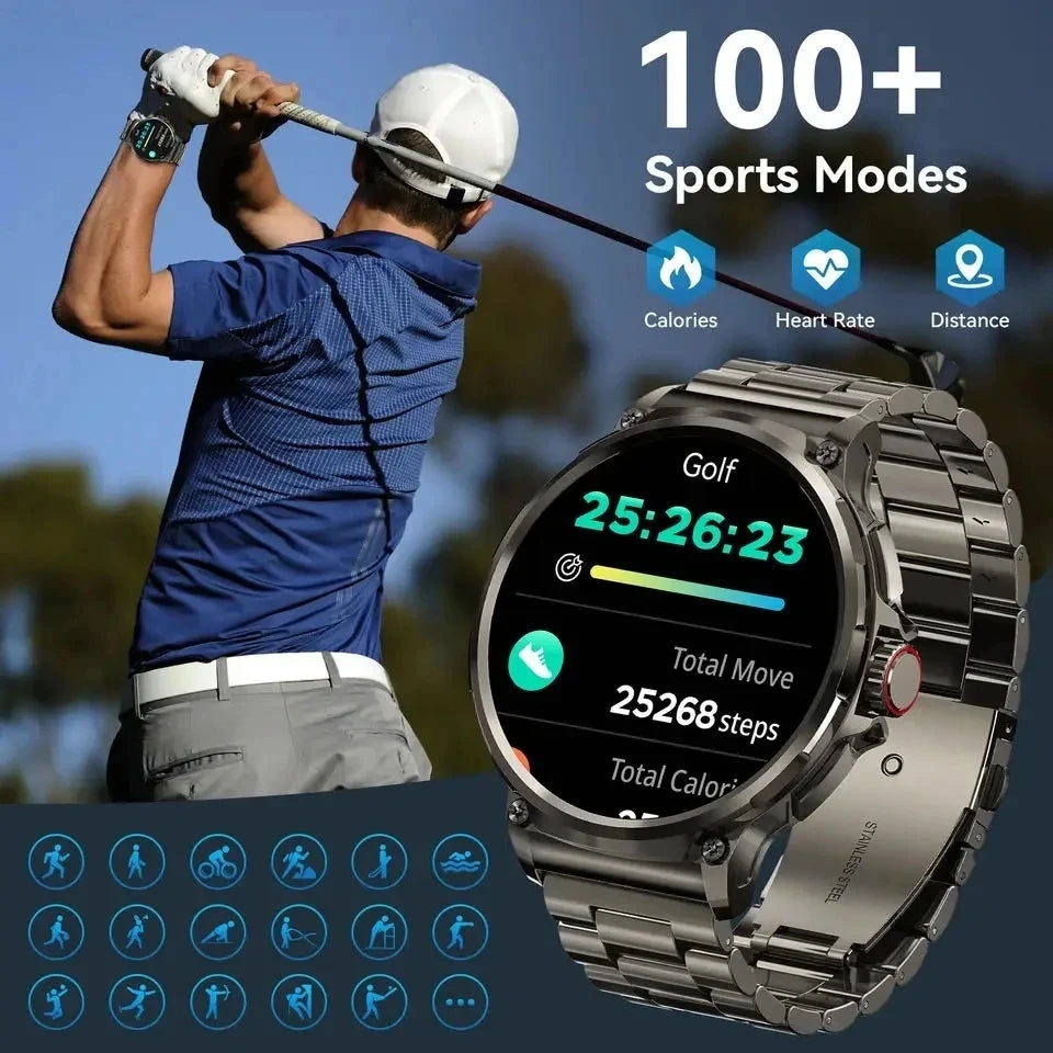 New 1.85-inch Ultra HD Smart Watch GPS Track Bluetooth Call 710 Mah Large Battery Sports Fitness Smartwatch