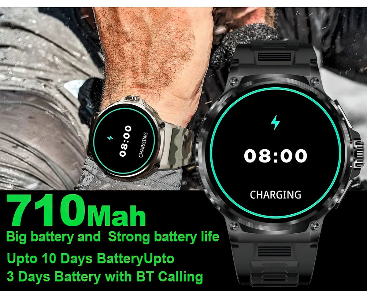 New 1.85-inch Ultra HD Smart Watch GPS Track Bluetooth Call 710 Mah Large Battery Sports Fitness Smartwatch