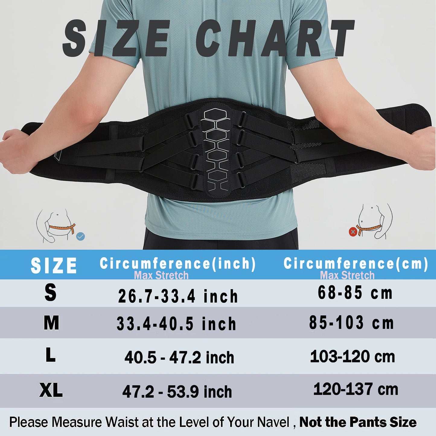 Back Brace for Lower Back Pain Relief with Pulley System,Lumbar Support Belt for Men & Women with Lumbar Pad, Ergonomic Design