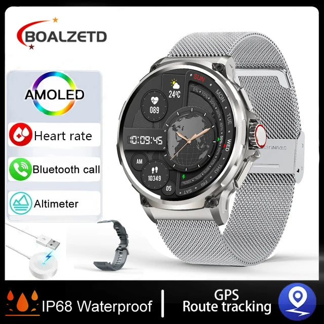 New 1.85-inch Ultra HD Smart Watch GPS Track Bluetooth Call 710 Mah Large Battery Sports Fitness Smartwatch