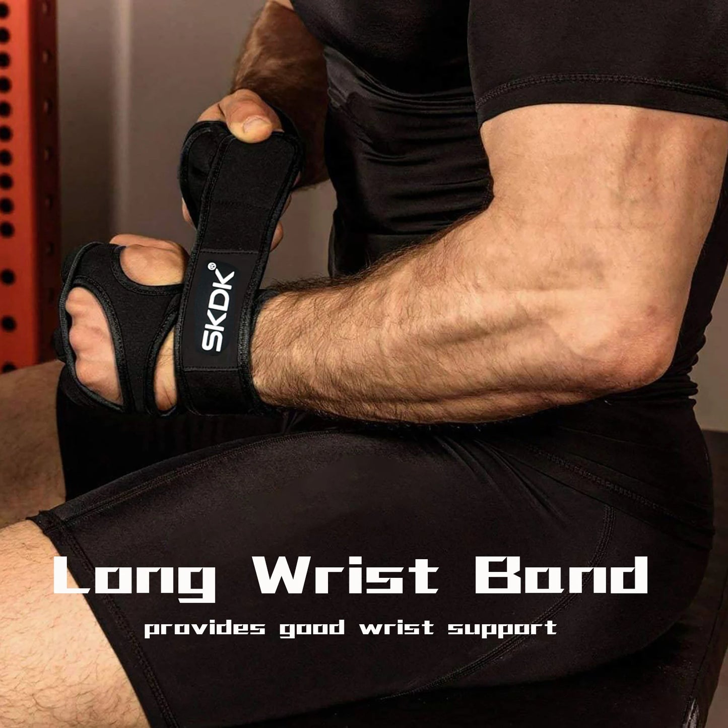 Weight Lifting Fitness Gloves With Wrist Wraps Silicone Gel Full Palm Protection Gym Workout Gloves Power Lifting Equipment