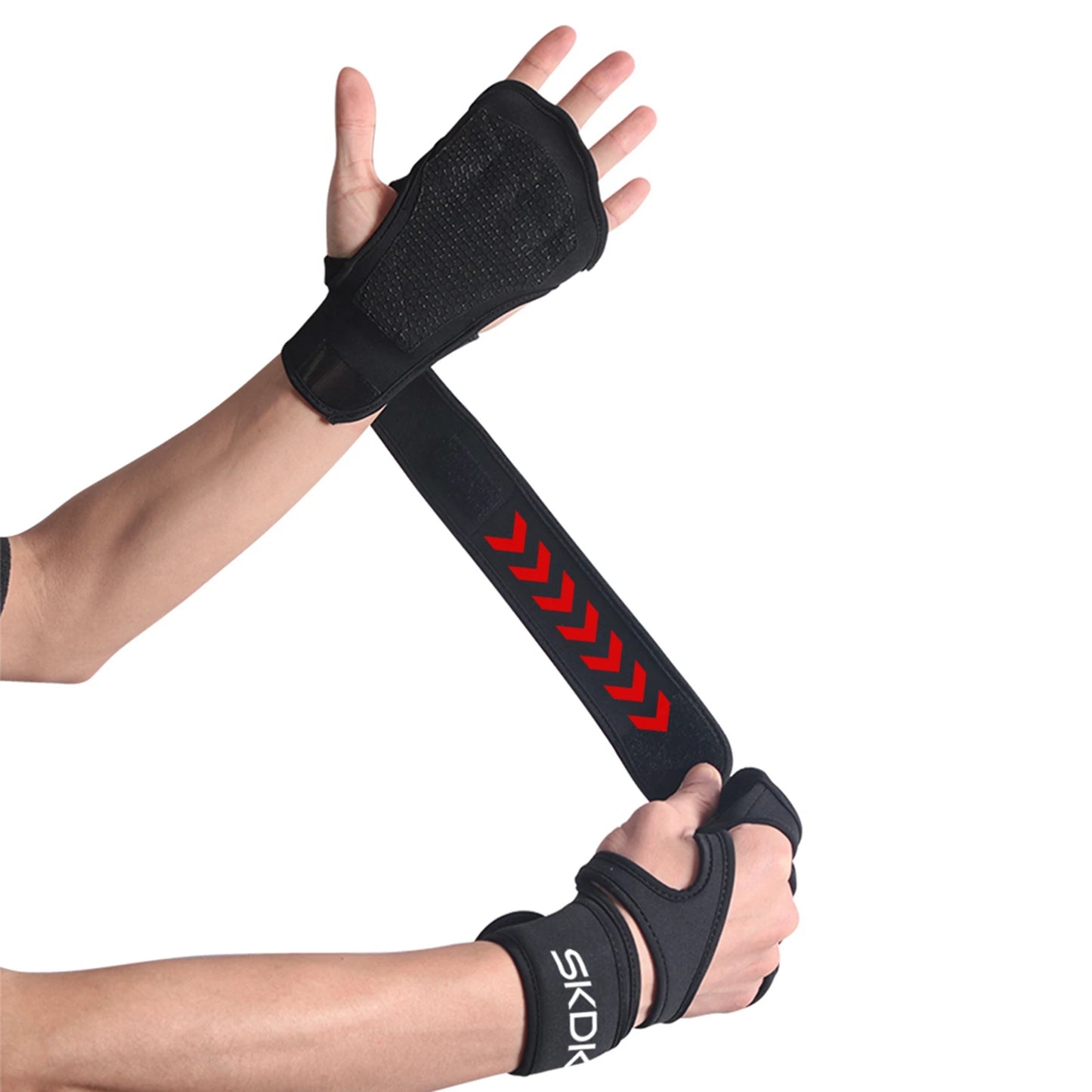 Weight Lifting Fitness Gloves With Wrist Wraps Silicone Gel Full Palm Protection Gym Workout Gloves Power Lifting Equipment