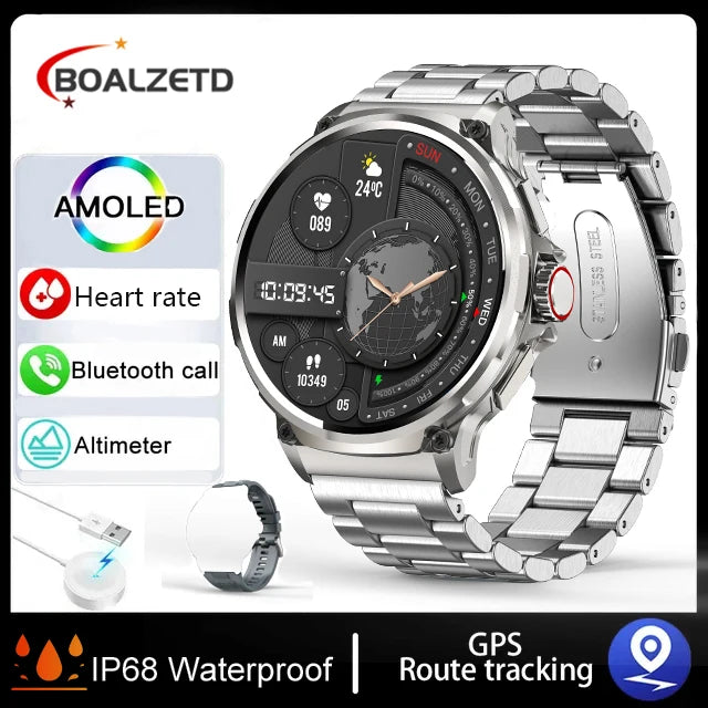 New 1.85-inch Ultra HD Smart Watch GPS Track Bluetooth Call 710 Mah Large Battery Sports Fitness Smartwatch