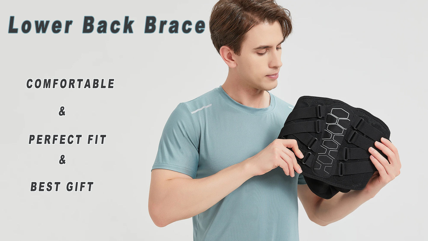 Back Brace for Lower Back Pain Relief with Pulley System,Lumbar Support Belt for Men & Women with Lumbar Pad, Ergonomic Design