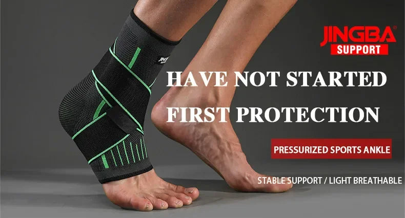 1PC Pressurized Bandage Ankle Support Ankle Brace Protector Foot Strap Elastic Belt Fitness Sports Gym Badminton Accessory