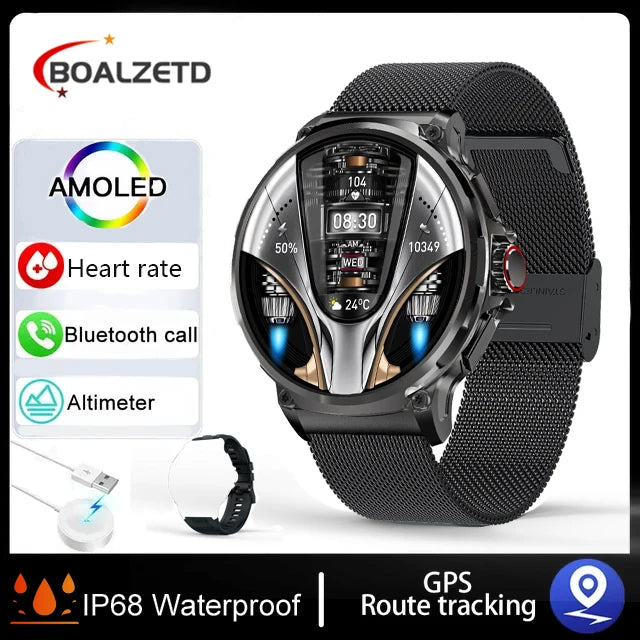 New 1.85-inch Ultra HD Smart Watch GPS Track Bluetooth Call 710 Mah Large Battery Sports Fitness Smartwatch