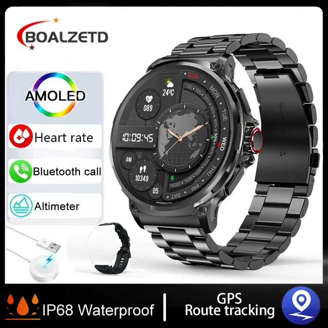 New 1.85-inch Ultra HD Smart Watch GPS Track Bluetooth Call 710 Mah Large Battery Sports Fitness Smartwatch